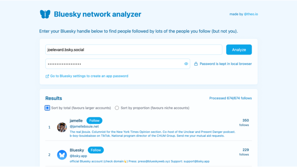 Use Bluesky Network Analyzer to Find More Accounts to Follow