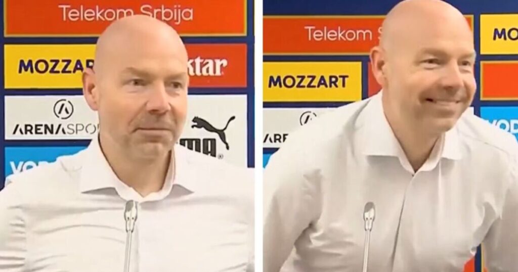 Denmark coach walks out after awkward 20-second press conference | Football | Sport