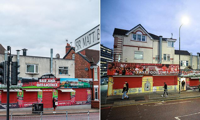 Manchester United themed cafe - just yards from Old Trafford - is given zero-star hygiene rating after RAT infestation and forced to temporarily close down