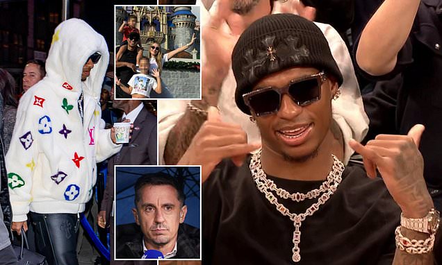 Gary Neville dubs Marcus Rashford 'unprofessional' as he rips into Man United star's glitzy US trip to watch basketball with pal from Belfast tequila bender - and takes aim at jet-setter Casemiro too