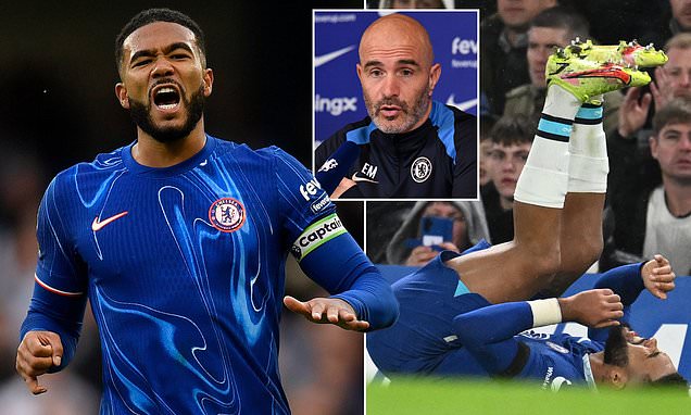 Reece James is injured AGAIN, reveals Enzo Maresca - having played just 654 minutes since being named Chelsea captain 15 months ago