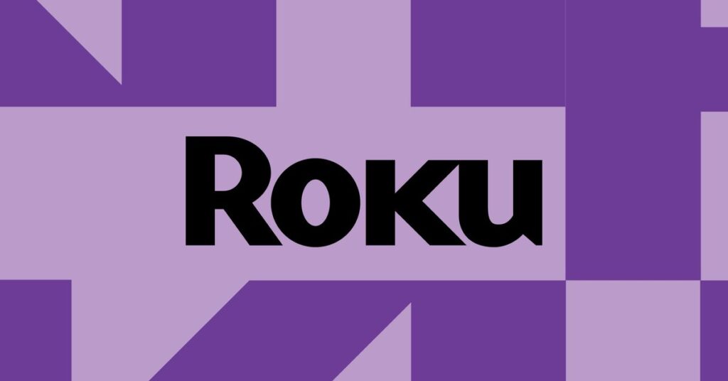 Vector collage of the Roku logo.