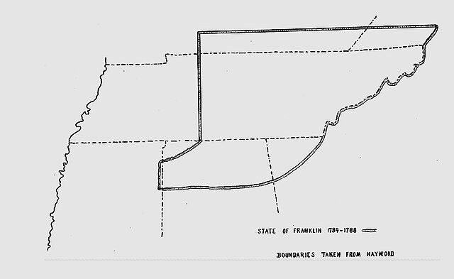 Lost State of Franklin Boundary Map