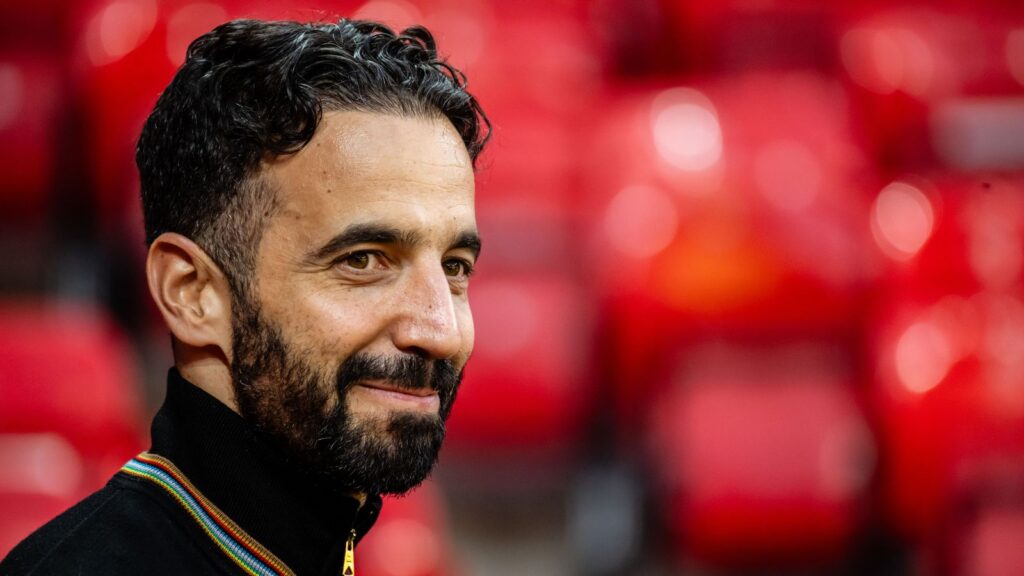 MANCHESTER, ENGLAND - NOVEMBER 13: Ruben Amorim visits Old Trafford on November 13, 2024 in Manchester, England. (Photo by Ash Donelon/Manchester United via Getty Images)