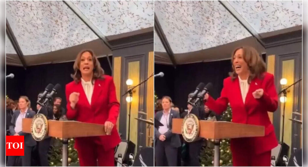 Was Kamala Harris 'drunk' during Christmas speech in DC? Social media reacts to viral video