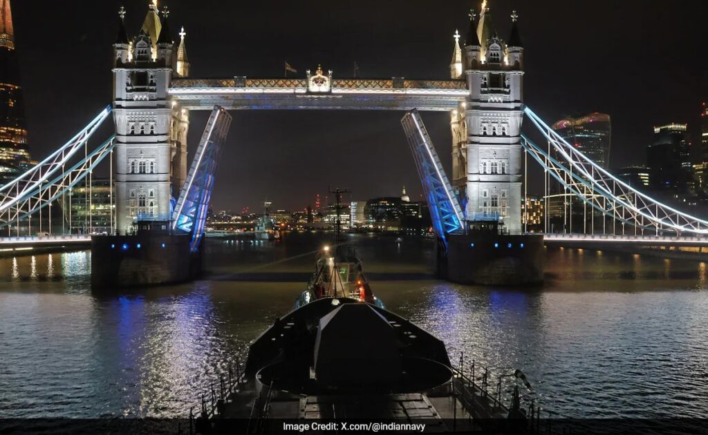 Navy's Warship INS Tushil Docks In London On Maiden Operational Deployment
