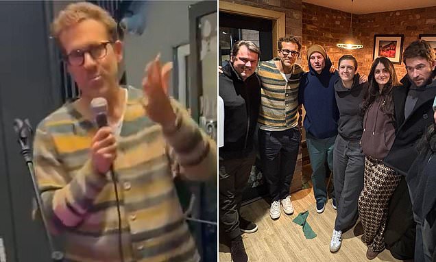 Ryan Reynolds thrills punters as he buys EVERYONE a round on surprise visit to Wrexham pub alongside fellow Hollywood star (but can you recognise him?)