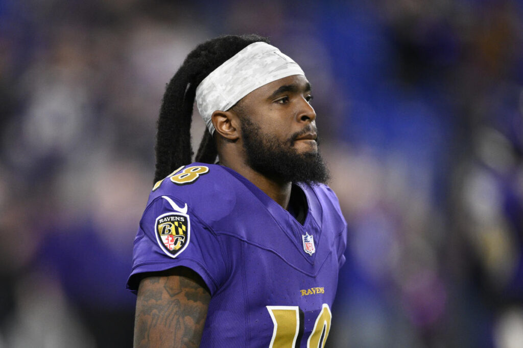 Ravens coach John Harbaugh provides cryptic response when asked about Diontae Johnson's status following DNP