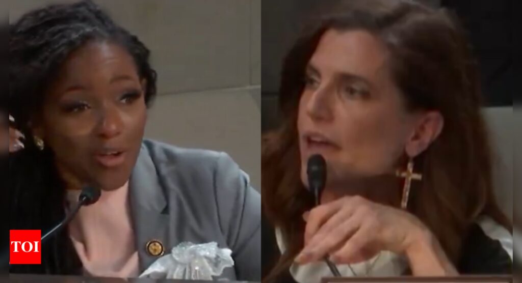 'Want to take it outside?' Republican Nancy Mace clashes with Democrat Jasmine Crockett over 'child, listen' remark - video