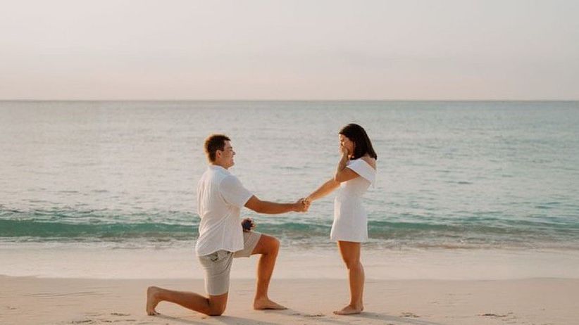 Patriots quarterback Drake Maye proposes to longtime girlfriend