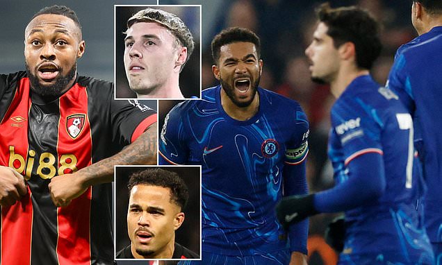 Chelsea 2-2 Bournemouth: Reece James spares Blues' blushes as skipper nets stoppage time free-kick to salvage point - but poor run of form continues