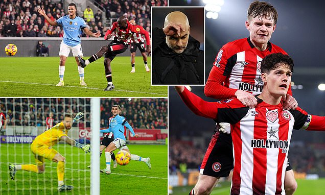 Those new defenders cannot come soon enough for Pep Guardiola, writes JACK GAUGHAN as Man City concede two daft late goals to blow lead at Brentford