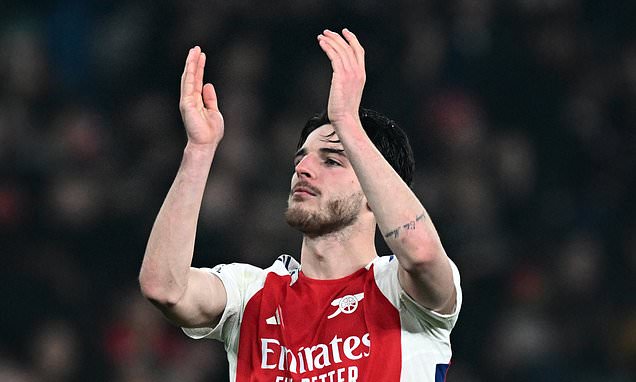 Declan Rice believes Arsenal were 'unlucky not to score TEN' against Tottenham - after Gunners' comeback win moved them to within four points of the Premier League leaders