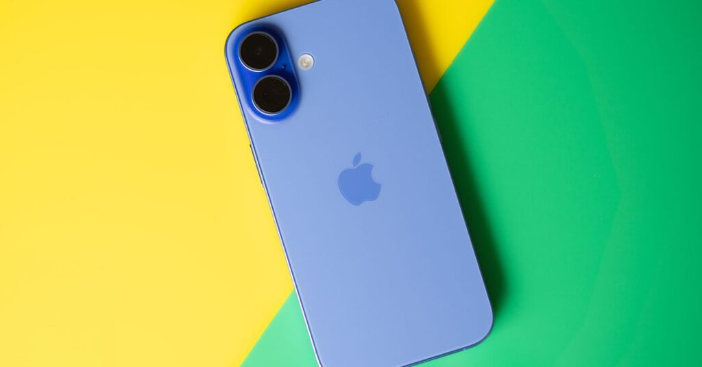 iPhone 16 in blue