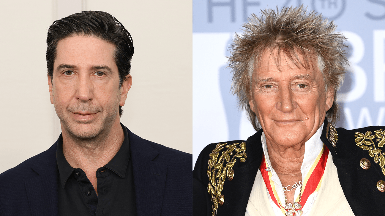 David Schwimmer and Rod Stewart