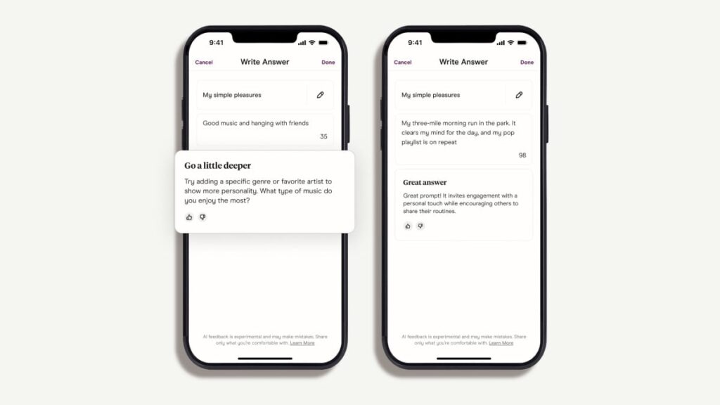 Hinge launches AI-driven Prompt Feedback to help users write better profiles