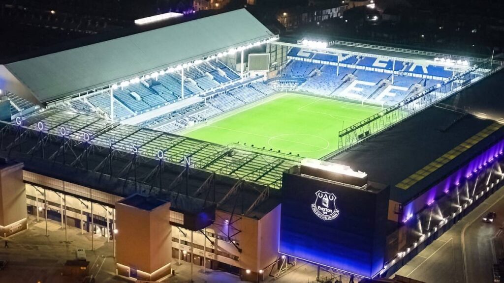 The Goodison Park stadium of Everton Football Club