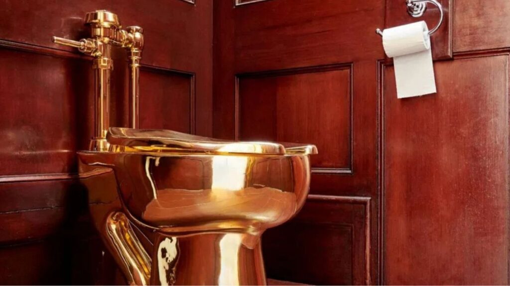 Jury convicts thieves who stole satirical golden toilet from Churchill’s birthplace