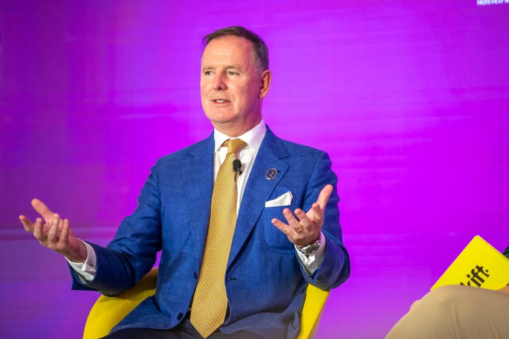 Riyadh Air CEO Tony Douglas at Skift Global Forum East 2023. Source: Skift