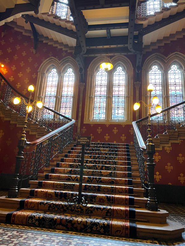 Grand Staircase at St. Pancras Renaissance Hotel