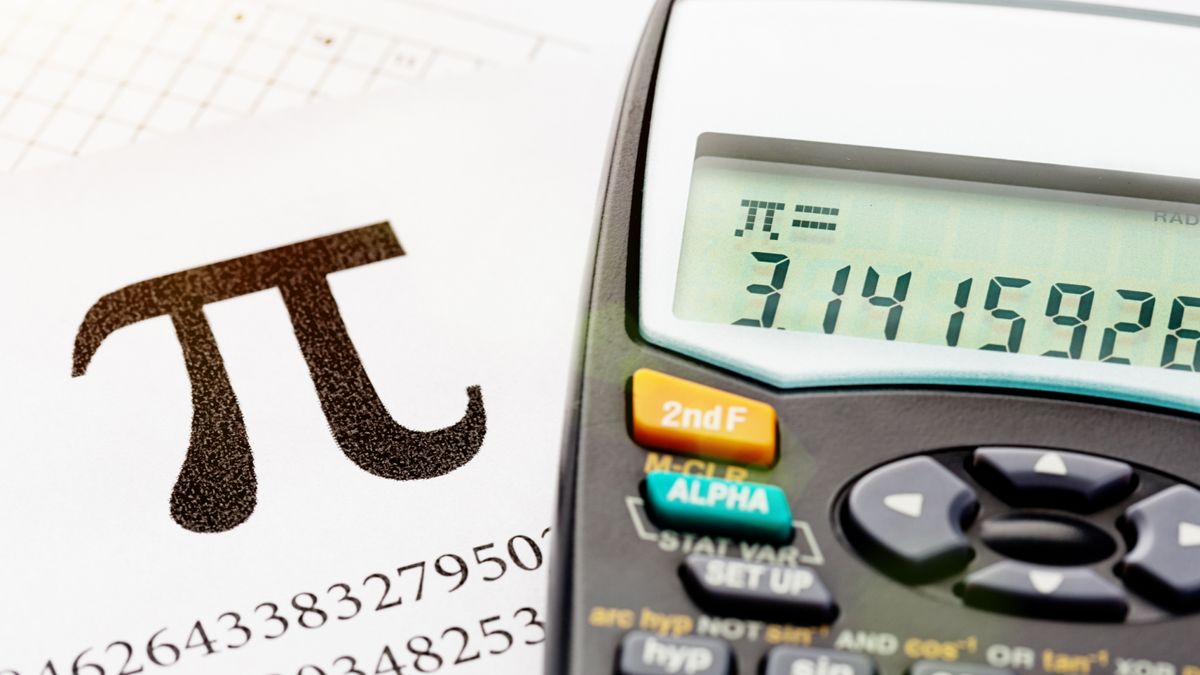 A calculator shows the start of the seemingly endless number that constitutes Pi, the mathematical concept and symbol.