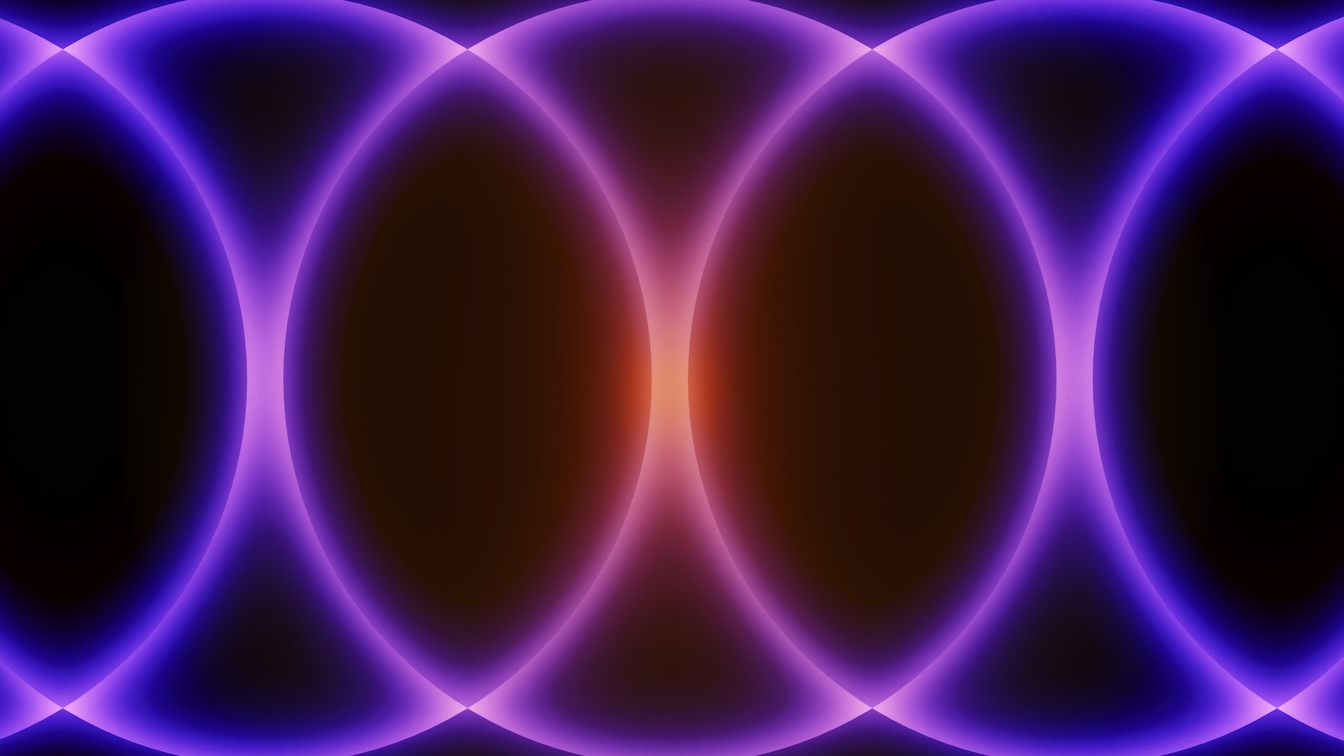 an abstract illustration of overlapping, glowing purple circles